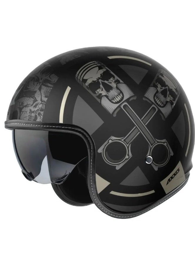 AXXIS HELMET AXXIS OF507SV B HORNET S SV SKULLS BI MATT BK - Image 2